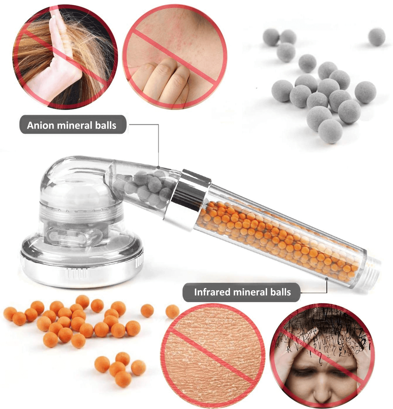 ionic shower beads