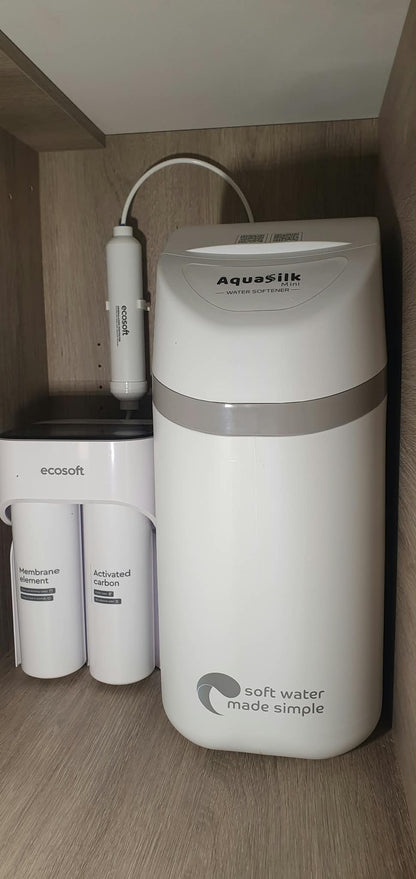 NuAqua Water Softener + Ecosoft CROSS MAX Bundle with Mineral Filter