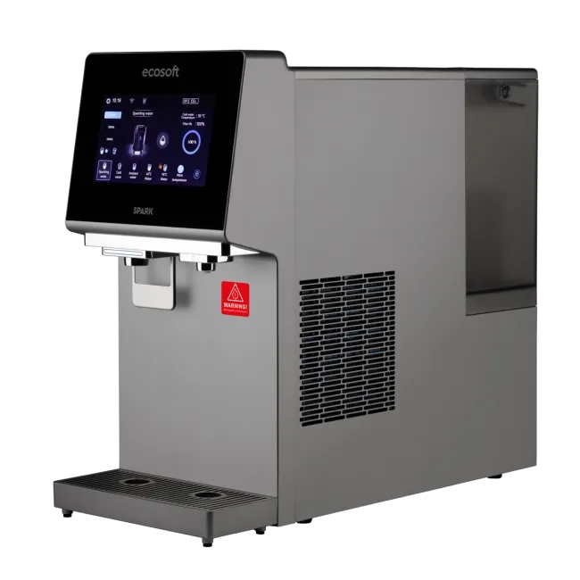 Ecosoft Spark Countertop Reverse Osmosis Dispenser with Sparkling, Hot and Cold Water