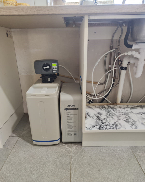 Aplos Angel Direct Flow RO Water Filter + NuAqua Whole House Water Softener (Installed in Ireland)