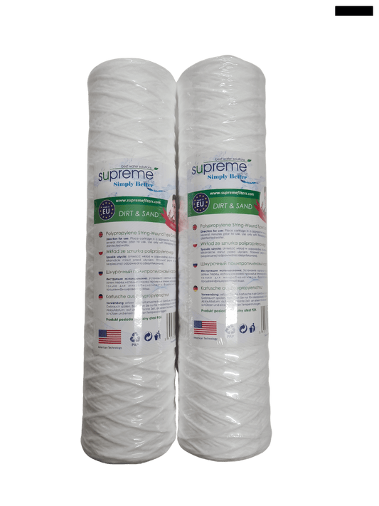 Water Sediment Filter Cartridges | String Wound Yarn 2 Pack 