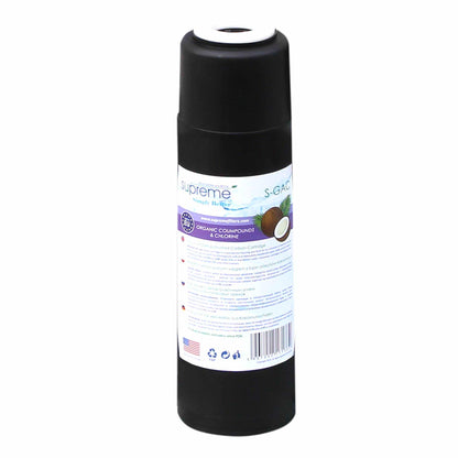 Carbon block water filter for water softener system